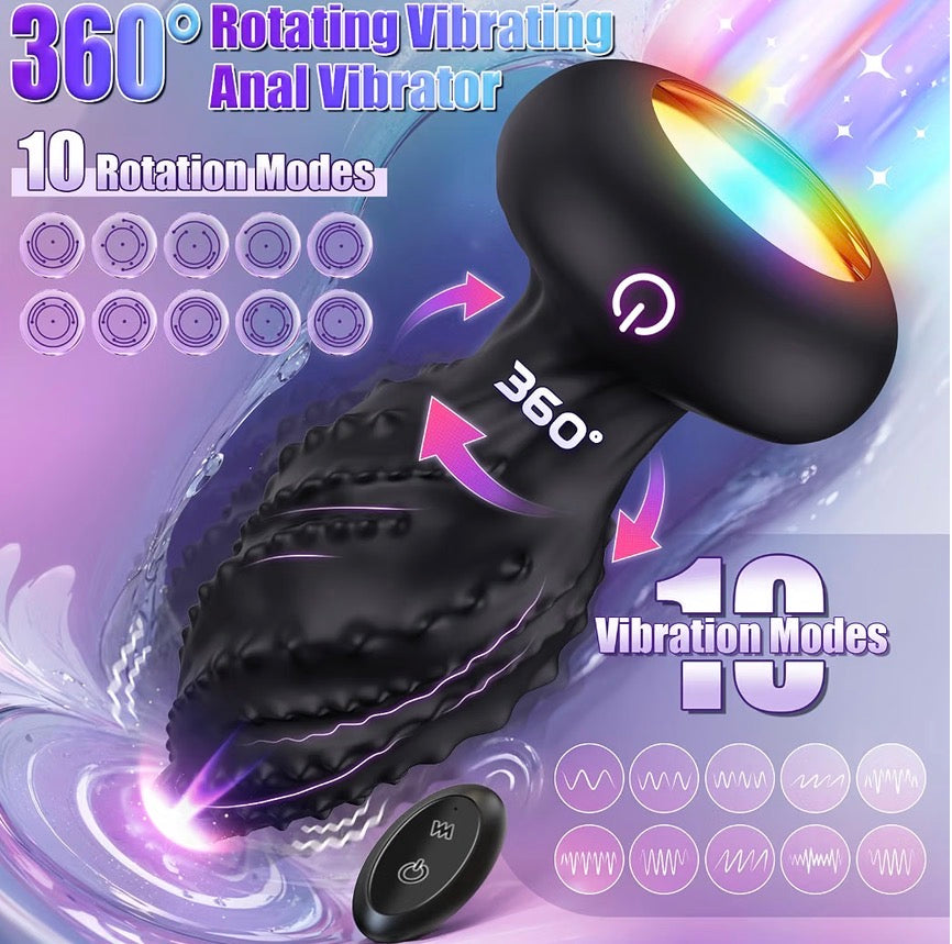#106 Rotating LED Anal Plug